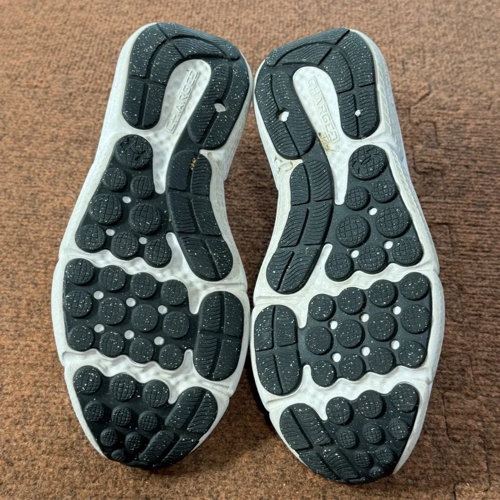 C- Under Armour Charged Impulse 3 Black White Running Shoes 3026175-001 Mens 7.5